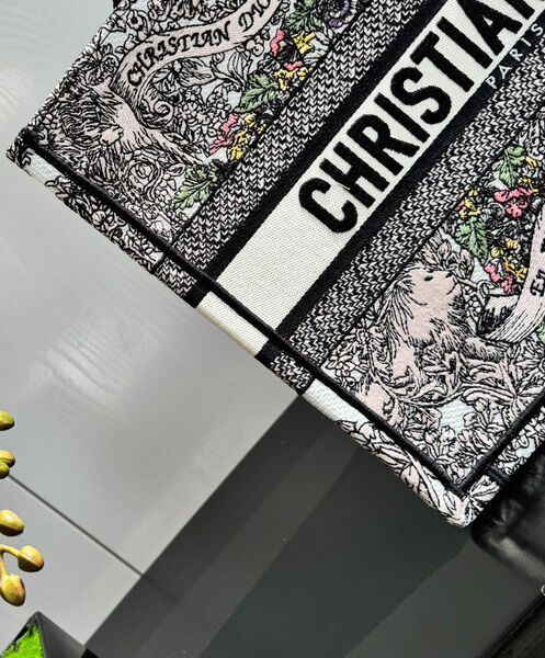 Christian Dior Medium Dior Book Tote Gray